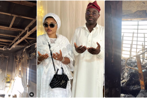 Fire guts Mercy Aigbe and husband's house