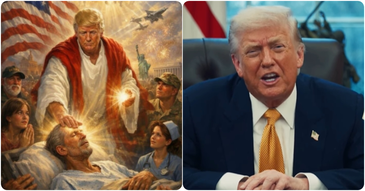 Trump portraying himself as Jesus Vhrist causes outrage